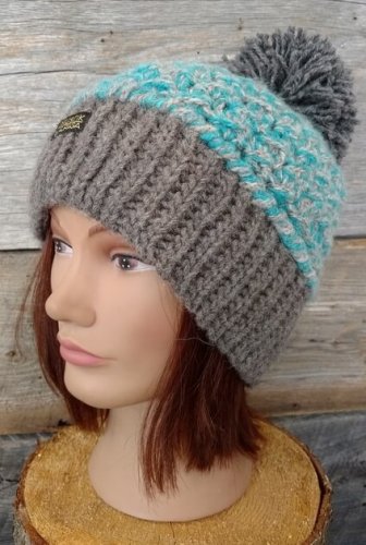 tuque alpaga mousse turquoise